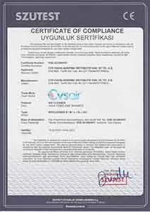 HVAC Hava Temizleme Modülü Uygunluk Belgesi